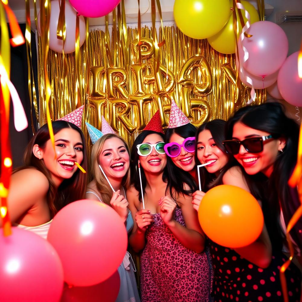 Sweet 16 in Manhattan — gold mirror booth was the moment 🪩